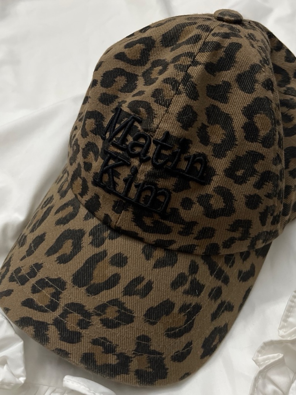Matin Kim Leopard Print Baseball Cap - Brown/Black